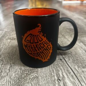 Good Mythical Morning Black and Orange Flame Mug